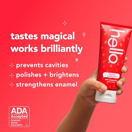 hello Wild Strawberry Kids Toothpaste with Fluoride, Strawberry Toothpaste for Kids, Safe for Ages 2 and Up, Helps Prevent Cavities, Strengthen Enamel, and Polishes Teeth, ADA Approved, 3 Pack, 4.2 Oz - Image 4