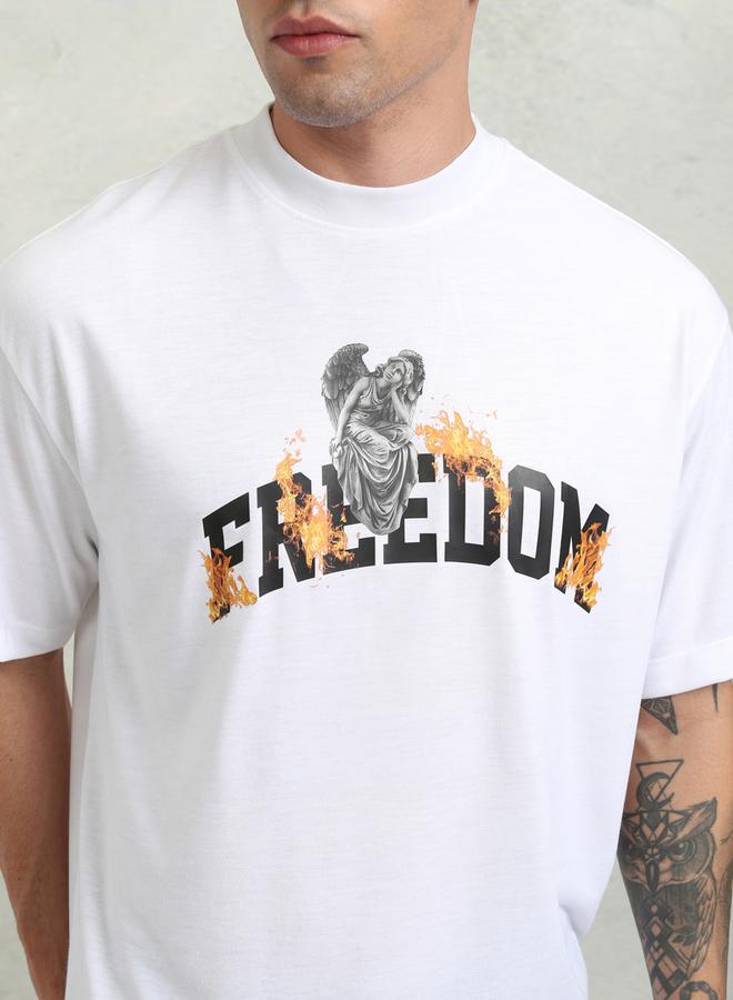 HIGHLANDER Graphic Print Round Neck Regular Fit T-Shirt by Styli - Image 5