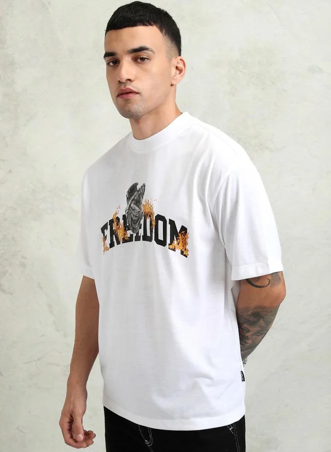 HIGHLANDER Graphic Print Round Neck Regular Fit T-Shirt by Styli