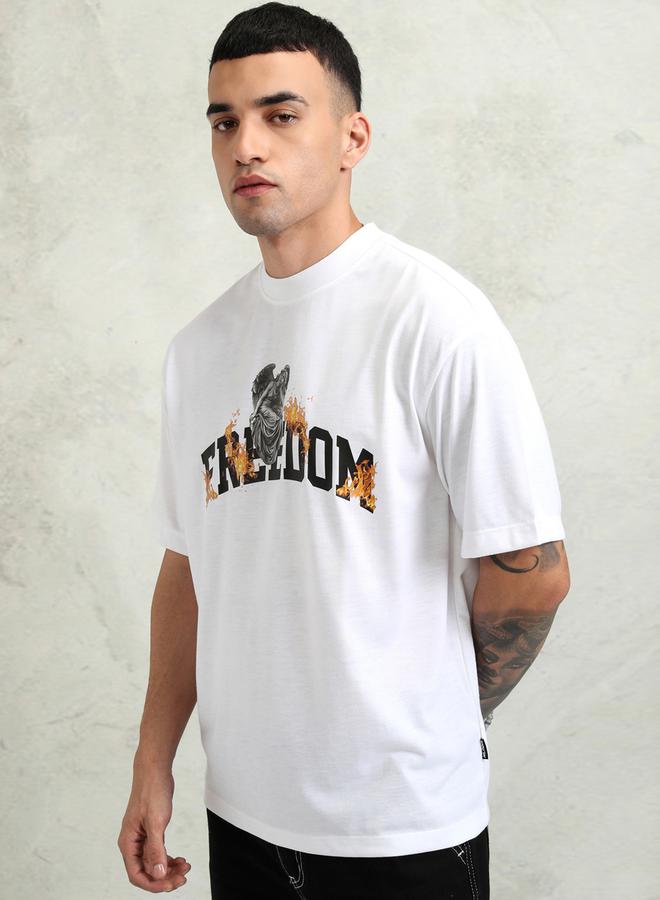 HIGHLANDER Graphic Print Round Neck Regular Fit T-Shirt by Styli - Image 4