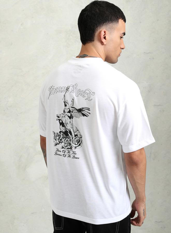 HIGHLANDER Graphic Print Round Neck Regular Fit T-Shirt - Image 3