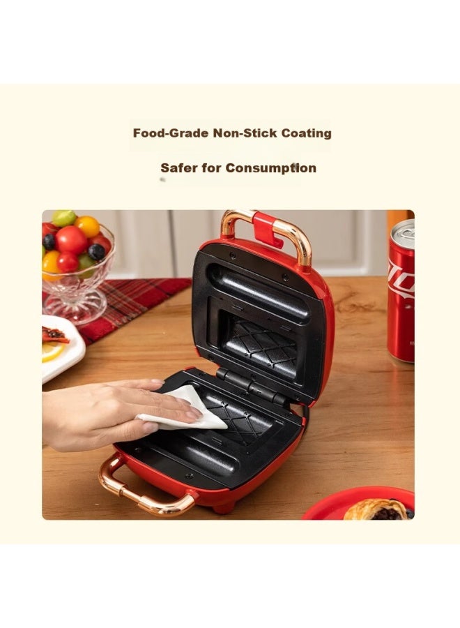 Coca-cola Sandwich Maker Multi-function Breakfast Machine Household Artifact Mini Toaster Toast Waffle Machine A-zc01h - Image 2