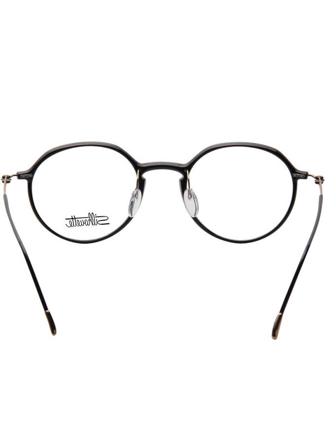 Silhouette Optical Eyeglass Frame Uni Black Frame With Gold And Black Temples 2925 75 9022 48mm - Image 3