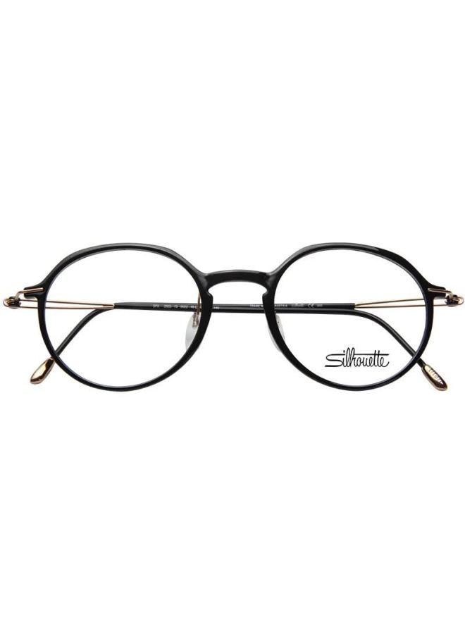 Silhouette Optical Eyeglass Frame Uni Black Frame With Gold And Black Temples 2925 75 9022 48mm - Image 1