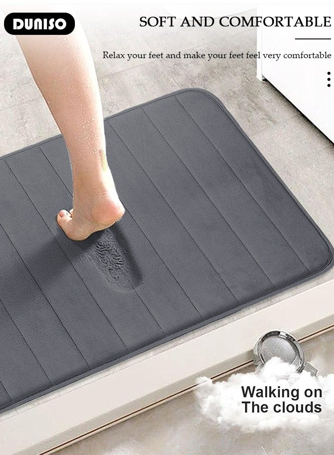 DUNISO 3 Piece Bathroom Rug Set Includes Bath Rug, Contour Mat, Super Soft Water Absorbent & Non-Slip Bath Mats for Bathroom Floor, Tub and Shower Room, Machine Washable  - Image 3