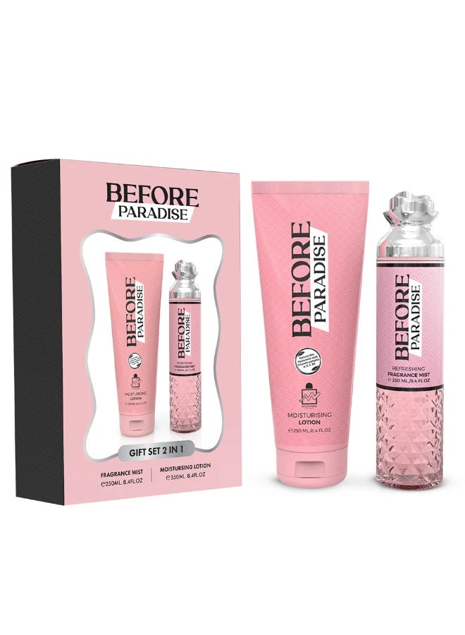 مايلستون مجموعة بيفور برادايس لوشن 250 مل مع سبراي معطرللجسم 250 مل - Image 1