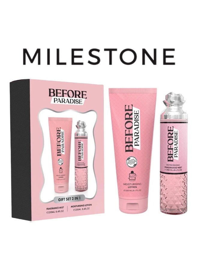 Milestone Before Paradise Set  250ml Lotion with 250ml Body Spray - Image 1