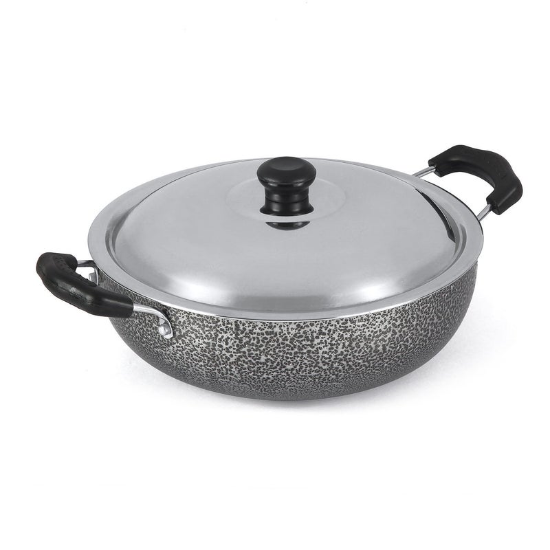 Anjali Aluminium Non Stick Kadhai with Stainless Steel Lid & 2 Side Handles Non-Stick Coating, and Durable Construction for Easy Cooking 1.5 Litre-DKD15 - Image 5