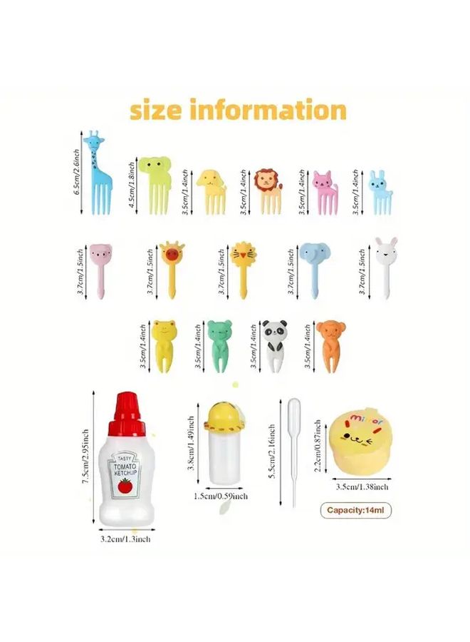 Colorful Animal Shaped Plastic Fruit Forks 20pcs Fun Dessert Picks For Parties Snacks - Image 3