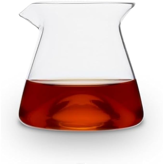 ريحني خادم القهوة الزجاجي 300 مل قاريق القهوة الزجاجي على شكل صب فوق الخادم قهوة صانع إبريق القهوة المقاوم للحرارة شفاف - Image 2