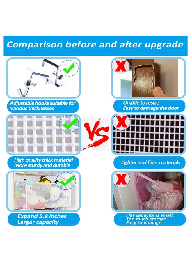 Toread Upgraded Over the Door Stuffed Animal Organiser - Original Design & Patented, Adjustable No-Damage Hooks, Stuffy storage 3D Design with 50% More Capacity, Perfect for Stuffed Animal Storage - Image 3