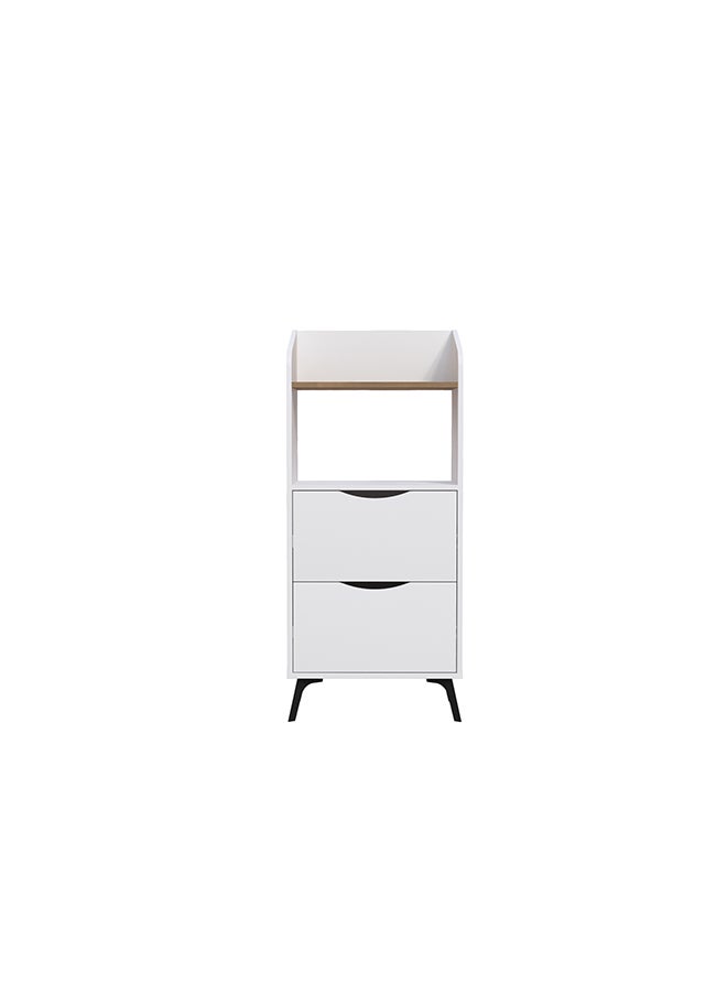 Mourah Home Gorki Cabinet - White/Oak - 2 Years Warranty - Image 5