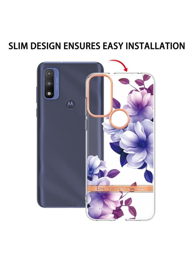 اس-توب جراب لهاتف Motorola Moto G من سلسلة الزهور والنباتات النقية IMD TPU - Image 5
