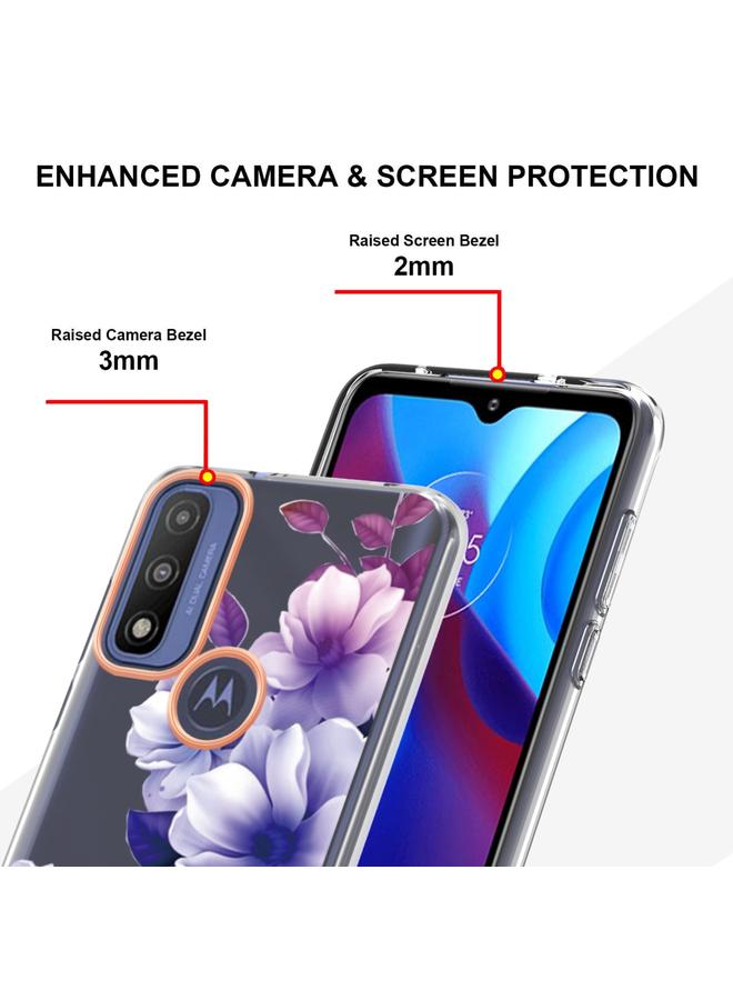اس-توب جراب لهاتف Motorola Moto G من سلسلة الزهور والنباتات النقية IMD TPU - Image 4
