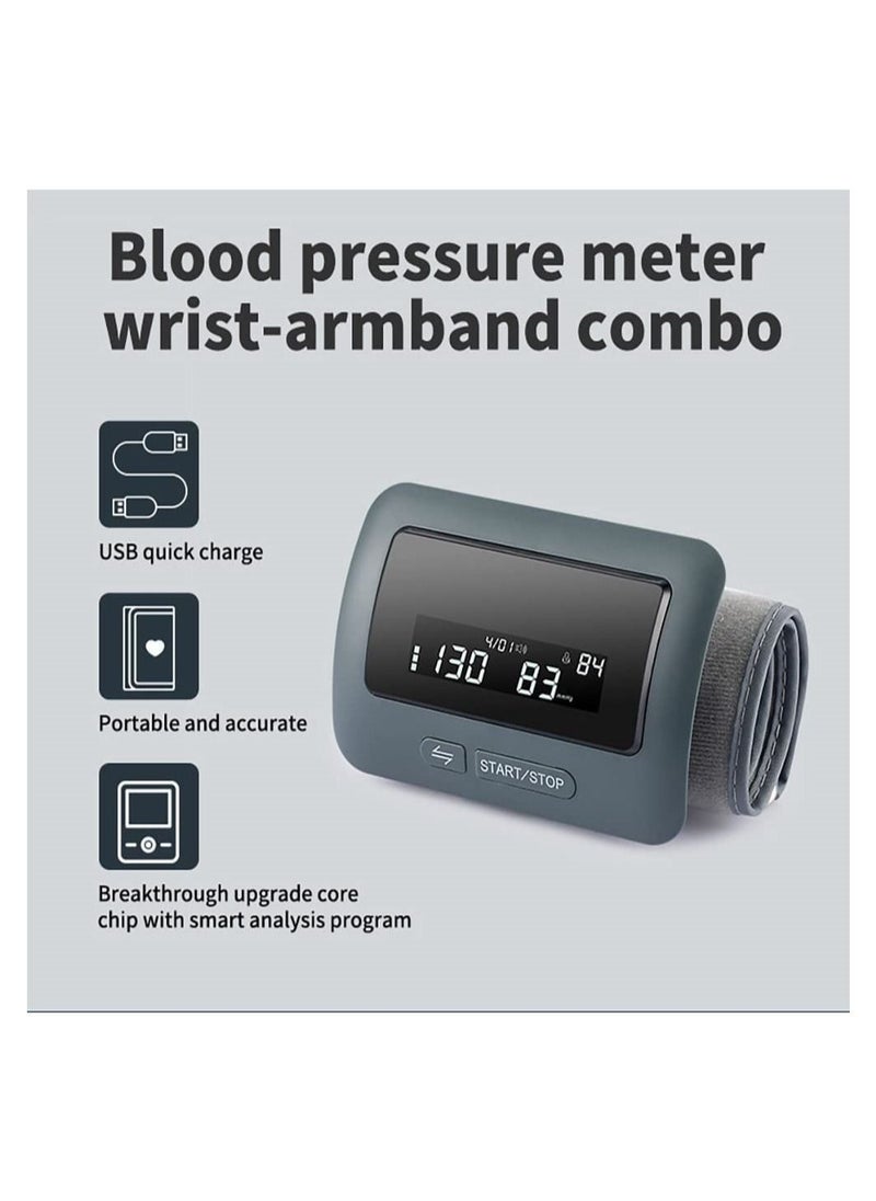 Blood Pressure Monitor, Bluetooth Upper Arm Blood Pressure Monitor Works,LCD Display Large Screen Fully, Automatic Accurate Readings Adjustable bp Cuff, Voice Prompt, Irregular Heartbeat Detection