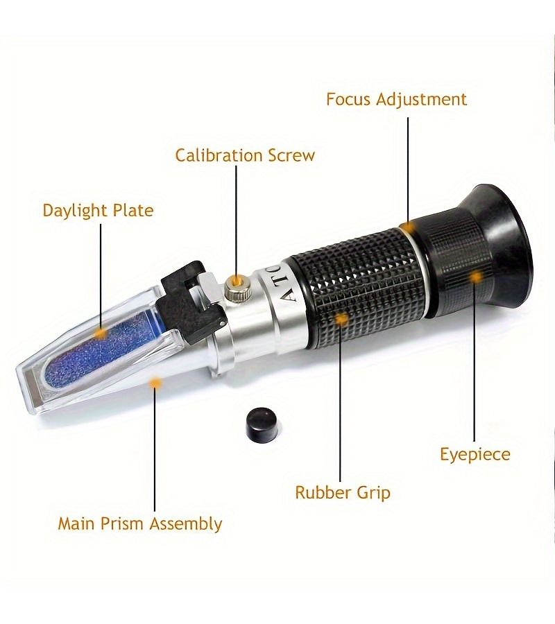 Triple In One Honey Refractometer With ATC For Beekeeping Moisture Brix And Baume Measurement Food Quality Testing Tool - Image 2