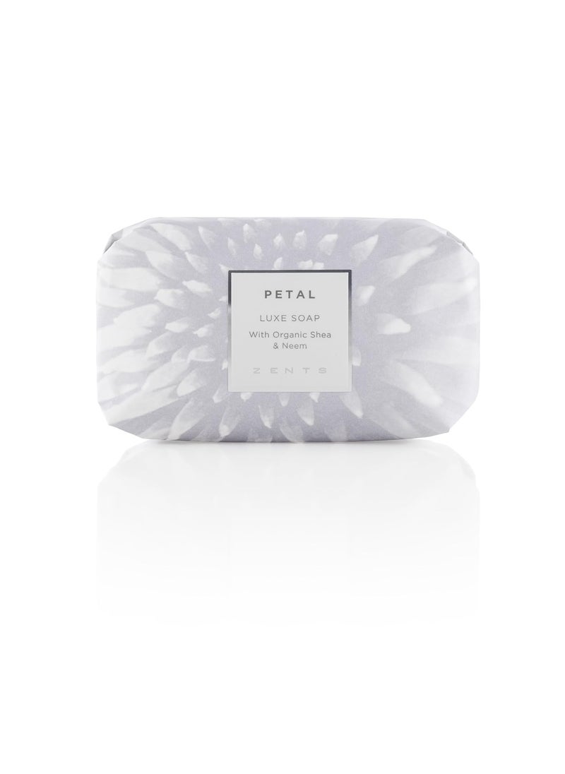 zents Zents TripleMilled Luxe Bar Soap Petal Fragrance  Moisturizing Soap with Organic Shea Butter  Gentle Hand  Body Wash  Nourishes  Softens Skin  57 oz 