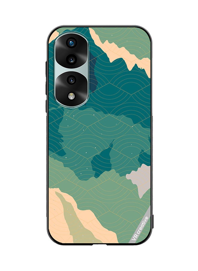 VR CREATIVE Protective Case Cover For Honor 70 Pro plus Line Art Landscape Design Multicolour - Image 1