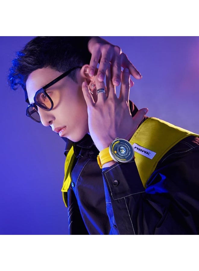 مارك وارفيلد الرجل الجديد ساعة فاخرة للرجال من ماركة فير وريل 5700 بتصميم سيليكون جديد، ساعة يد كواترز للأعمال، هدية مثالية ليوم الميلاد. - Image 3