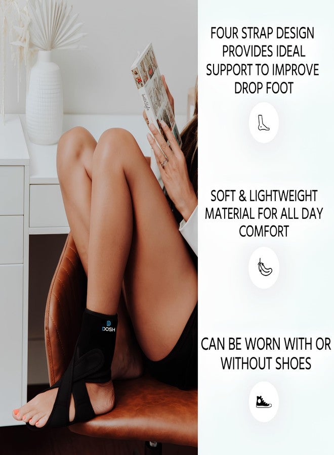 دوش دعامة DOSH AFO لتدلي القدم - دعامات تدلي القدم - دعامة تدلي القدم للمشي - دعامة AFO - دعامة تدلي القدم للمشي - تقويم الكاحل والقدم - تقويمات تدلي القدم - (يمين - مقاس واحد) - Image 2