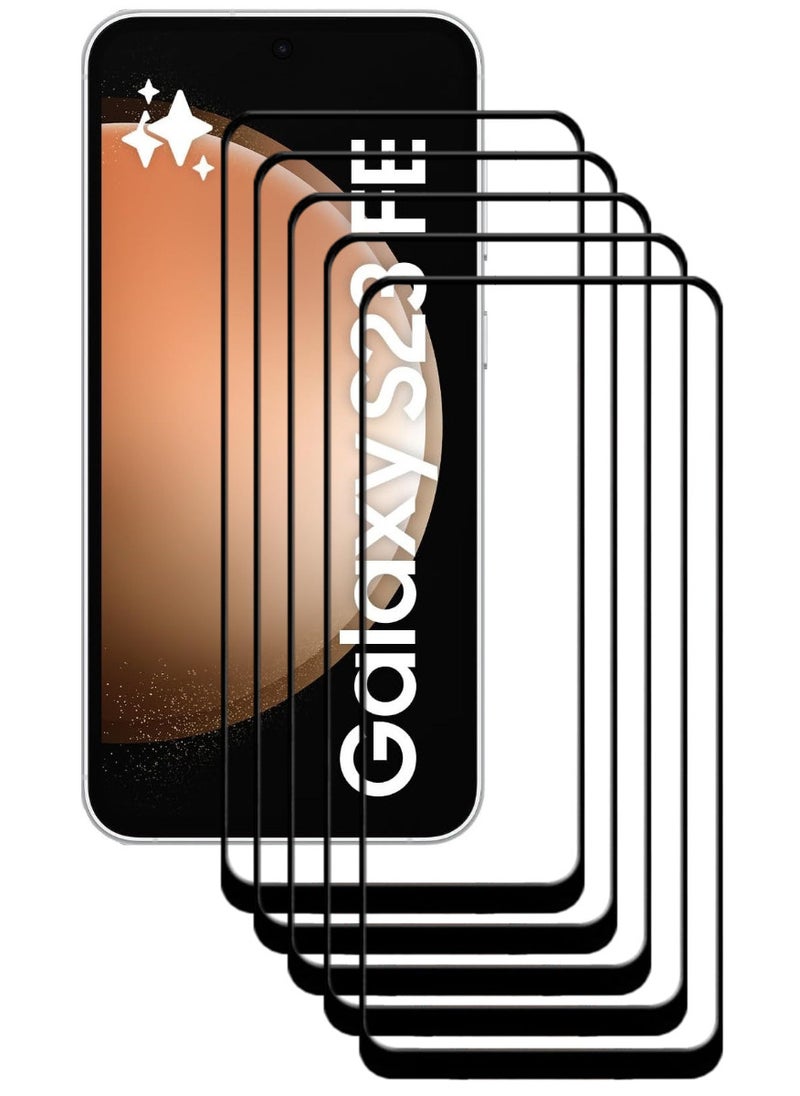 ACLIX 5 Pieces Antistatic ESD Dustproof Premium Quality High Definition Tempered Glass Screen Protector Designed For Samsung Galaxy S23 FE - Image 1