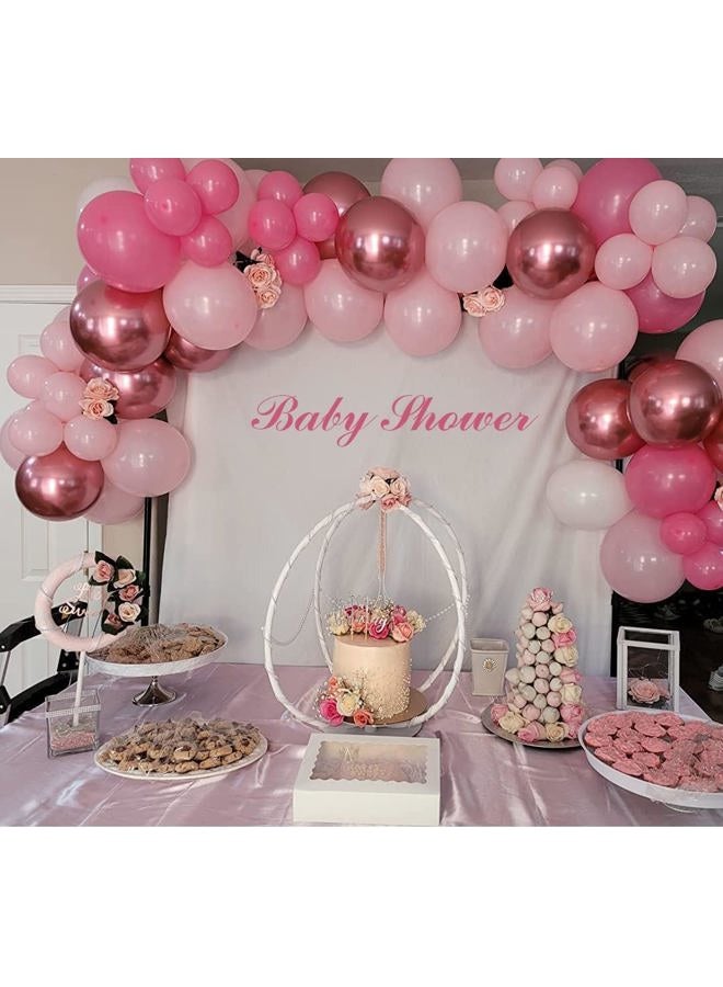 ADOINBY Pink Balloon Arch Kit, 140Pcs Pastel Light Metallic Pink and White Balloons with Pink Confetti Balloon Garland Kit for Birthday, Galentine's Day, Valentine's Day, Anniversary Party Decoration - Image 4
