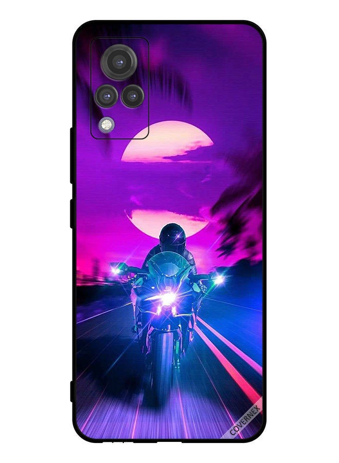 Covernex Protective Case Cover For vivo V21 Biker Leaving Moon Behind - Image 1