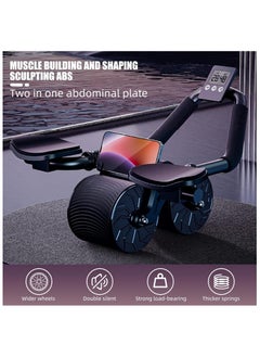 Hihonor Ab Roller Wheel with Elbow Support, Automatic Rebound Abdominal Wheel,Ab Roller for Abdominal Exercise Machine,Abs Workout Equipment,Trainer Fitness Belly Training for Men & Women  - Image 2