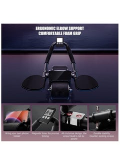 Hihonor Ab Roller Wheel with Elbow Support, Automatic Rebound Abdominal Wheel,Ab Roller for Abdominal Exercise Machine,Abs Workout Equipment,Trainer Fitness Belly Training for Men & Women  - Image 4