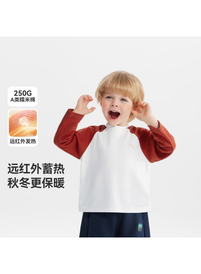 Boys' Base Layer Shirt Autumn Winter Style Baby Long Sleeve T-shirt Children's Chinese New Year Outfit Top Girls - Image 2