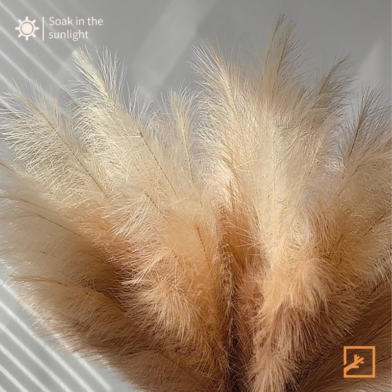 ZIFTY 7-Pcs 38"/3.1FT Faux Pampas Grass Large Tall Fluffy Artificial Fake Flower Bedroom Decor Boho Decor Bulrush Reed Grass for Vase Filler Farmhouse Home Wedding Decor (Beige Mixed) - Image 4