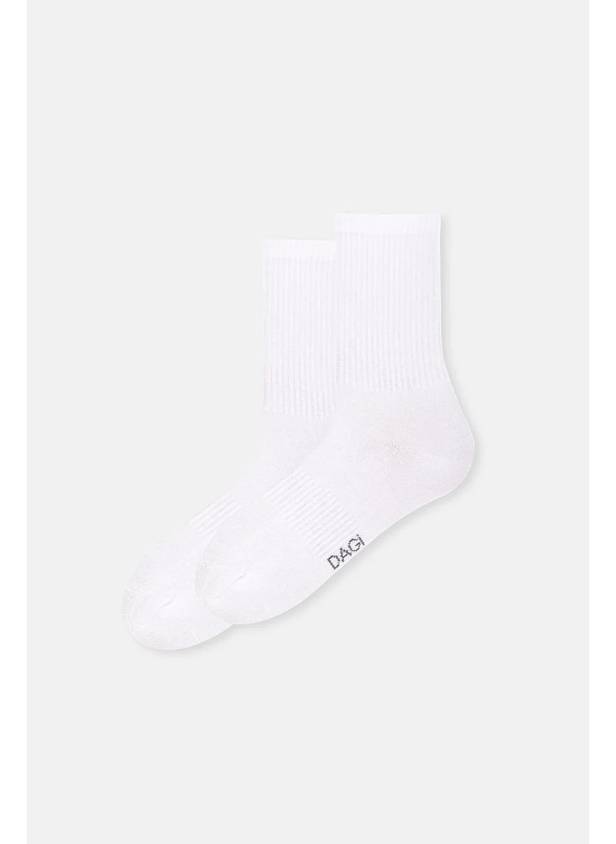 dagi White Men's 2-Pack Basic Sports Socks