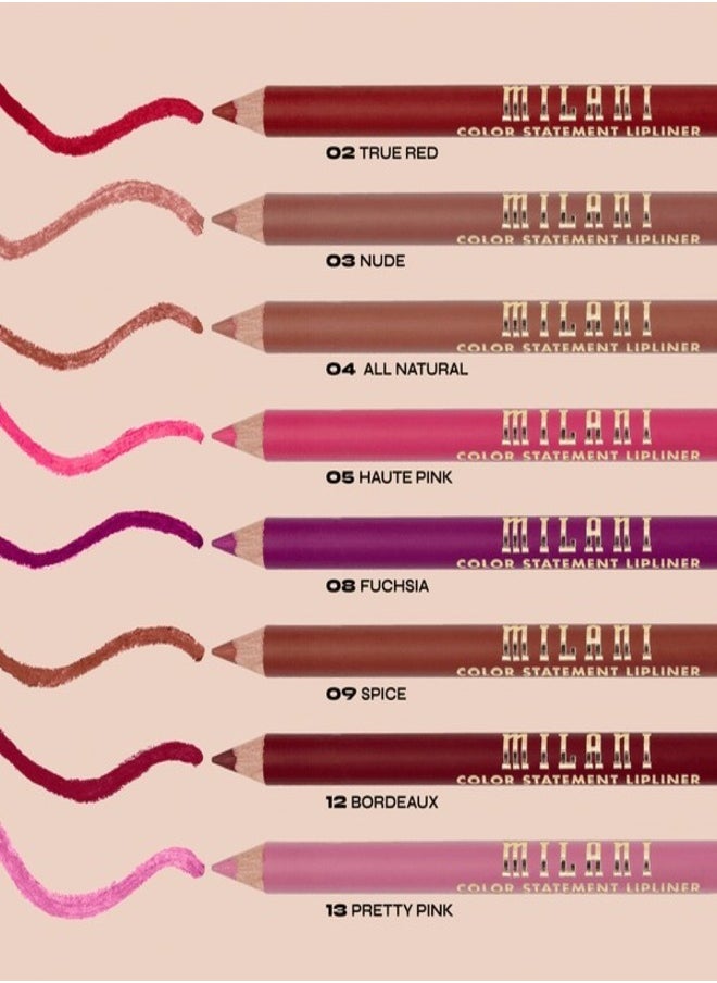 MILANI - Milani Color Statement Lipliner in Fuchsia 08 - Long-Lasting, Smooth-Glide Precision for Vibrant Lips - Image 1