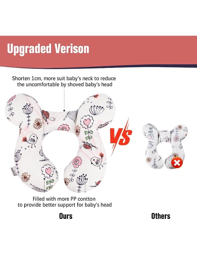 KAKIBLIN Baby Neck Pillow, Upgraded Baby Support Pillow,Babies Head Pillow,Neck Support Pillow for for Car Seat,Pushchair,Travel (Hippo) - Image 5