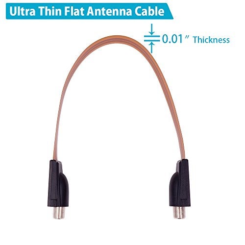 Fancasee RG6 Coaxial Cable, Ultra-Thin Coax Extension Cable F-Type Female to Female Plug Jack Connector Adapter Cord for Digital TV Aerial Antenna Satellite - Image 3