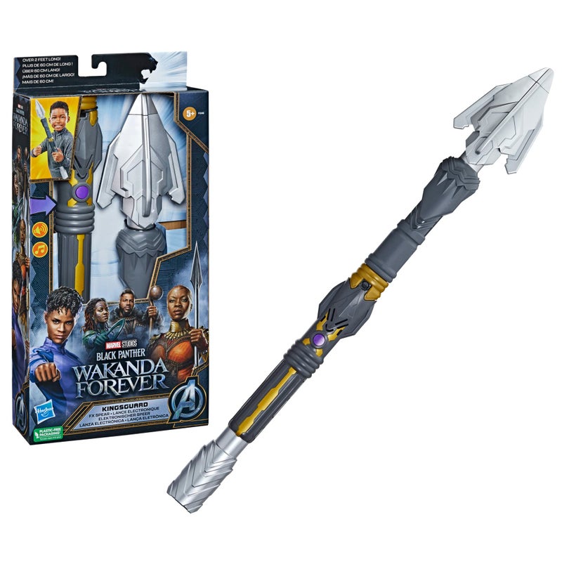 Marvel Black Panther: Wakanda Forever Kingsguard FX Spear, Role Play Toys, Costume, Super Hero Toys for 5 Year Old Boys and Girls and Up - Image 1
