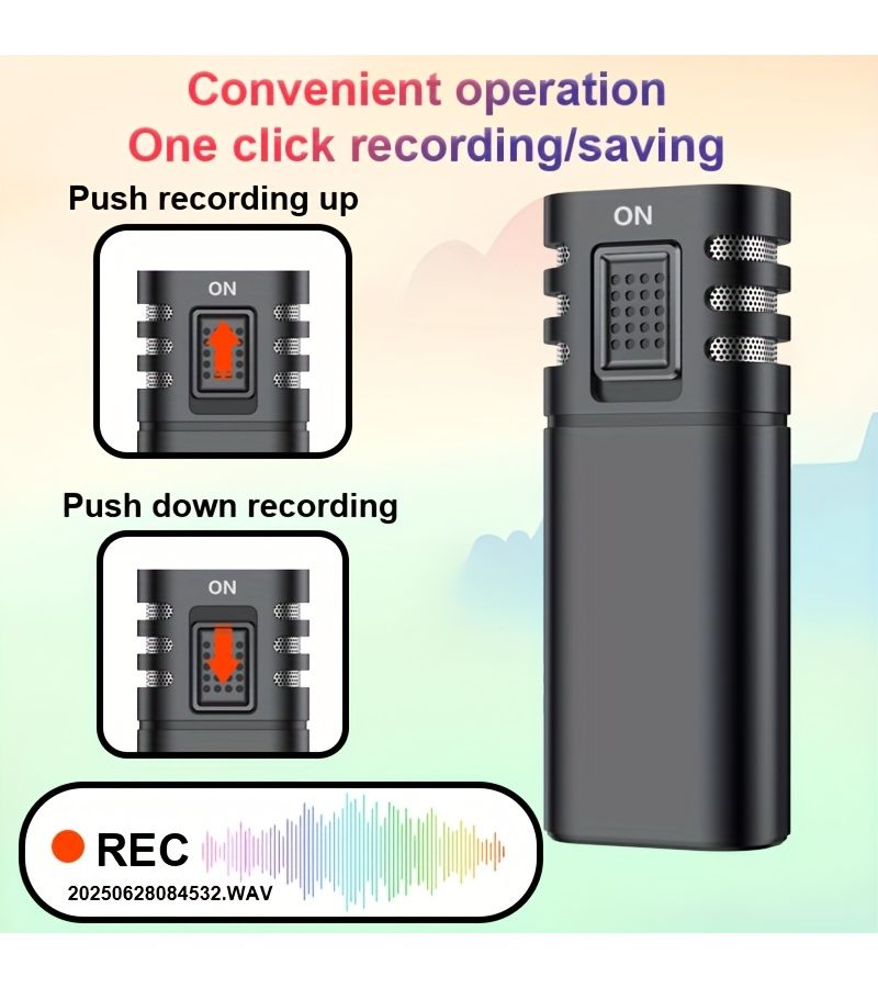 64GB Digital Voice Recorder Noise Canceling Voice Activated Portable Audio Recorder - Image 1