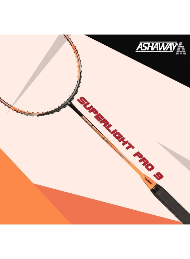 ASHAWAY ASHAWAY SUPER LIGHT PRO 9 Orange, Green Unstrung Badminton Racquet  (Pack of: 1, 78 g)  - Image 2