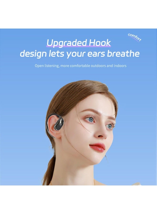 general Bluetooth Earbuds Wireless Bluetooth Open Ear Headphones Device Travel Business Stereo Headphones Headset 18Hrs Total Playback Support Single or Twin Model for Cycling Jogging Running Driving - Image 4