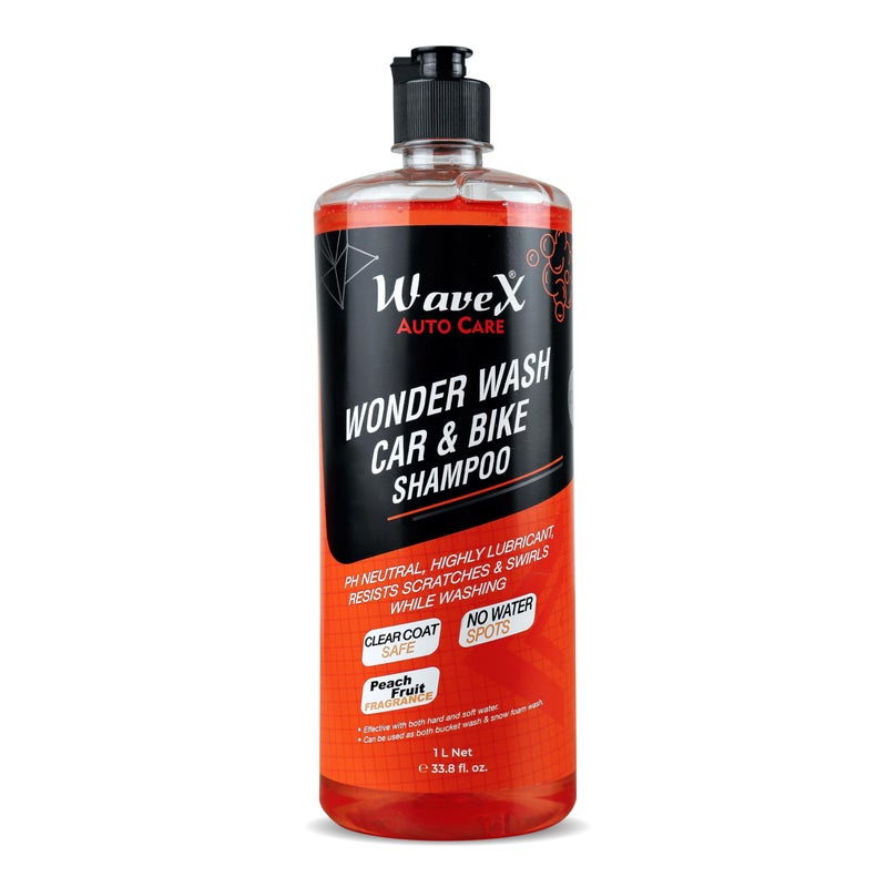 Wavex Wonder Wash Car Shampoo (1L) | Luxurious Car Wash Shampoo, Honey Thick with Super Suds | Car Washing Shampoo with Peach Fragrance, Produces Thick Foam - Image 5