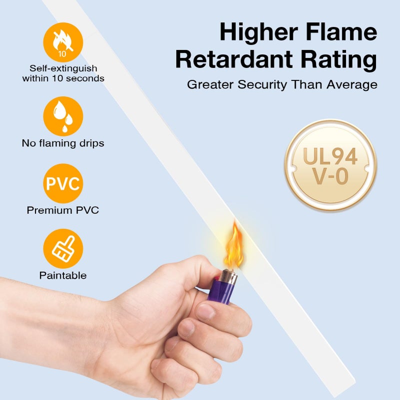 Delamu 157in Cord Covers for Wires on Wall, Cord Hider for 1 Cord, Paintable Cable Hider, Cable Management Wire Covers for Cords, W0.55 H0.4in, White - Image 3