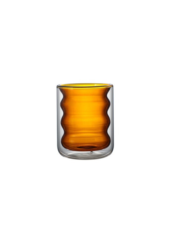 Threaded Double-layer Glass Cup Creative High Borosilicate Glass Milk Coffee Cup Household Insulated Drinking Cup - Image 1