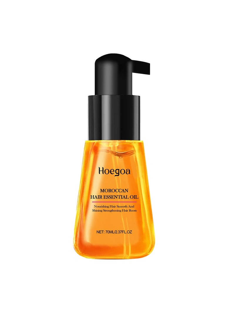 HOEGOA Moroccan Hair Essential Oil, Plant Extract Hair Oil, Extra Penetrating Oil, Dry And Coarse Hair Types, 70 ml - Image 1