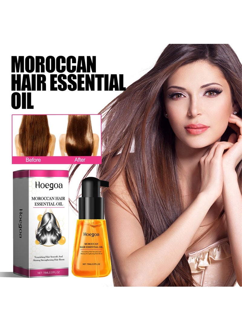HOEGOA Moroccan Hair Essential Oil, Plant Extract Hair Oil, Extra Penetrating Oil, Dry And Coarse Hair Types, 70 ml - Image 2