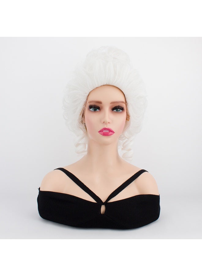 Generic Fashion Short Curly Wigs Silver White BlackPure White (60) Pure White (60)