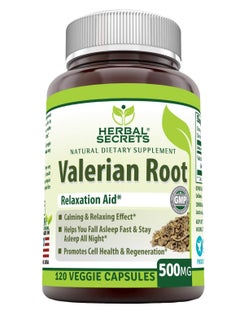 Herbal Secrets Valerian Root 500mg 120 Veggie Capsules  - Image 1