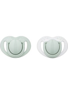 Mamajoo Sterilization & Storage Box Silicone Orthodontic Double Pacifier Powder Green / 6 Months +  - Image 1