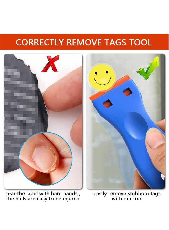 4 Pcs Plastic Razor Blade Scraper and 100 Pcs Plastic Blades Kit No Scratch Car Window Glass Wood Sticker Removal Floor Stove Kitchen Vinyl Adhesive Decal Tape Cleanings - Image 5