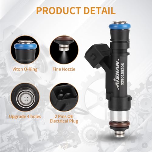 AISHAN 4PCS Fuel Injectors 4 Holes Compatible with Chevy Cruze 20112015 Cruze Limited 2016 Sonic 20122016 2018 Trax 20132016 for Buick Encore 20132015 20172019 L4 14L Replace 0280158205 - Image 3