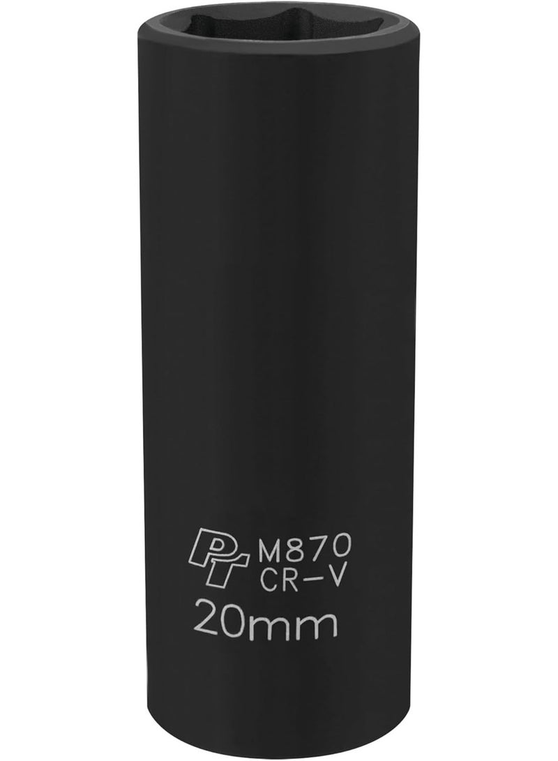 Performance Tool M870 1/2 Drive 6pt Impact Socket, 20mm